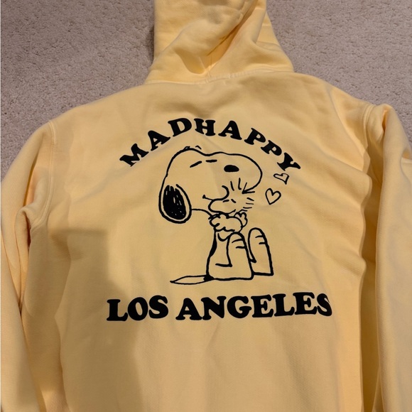 Madhappy Limone Zip-Up Hoodie with Snoopy Graphic - Picture 5 of 7